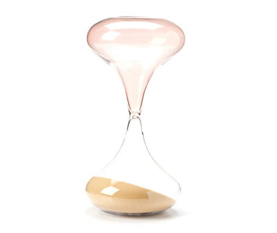 Wild Sedona Clear & Pink 2-Tone Decorative Hourglass