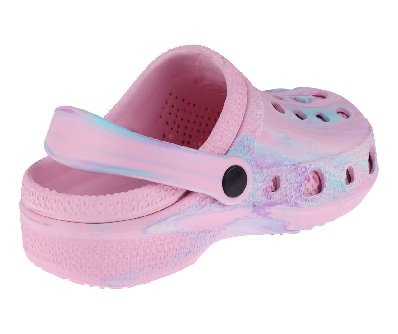 Kids' M Pink & Blue Tie-Dye Swirl Heel-Strap Clog | Big Lots