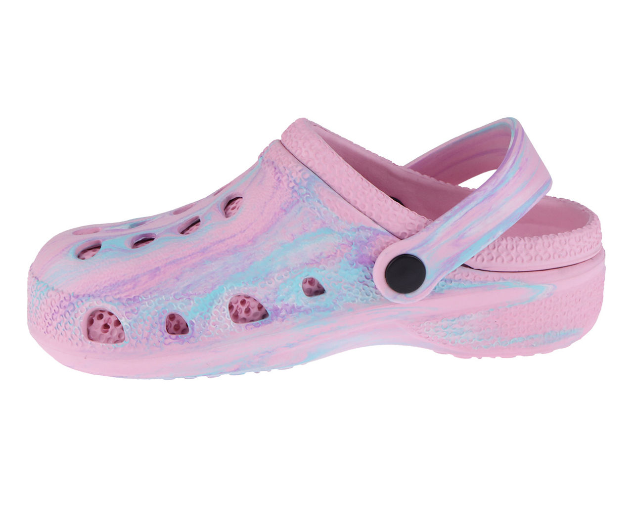 Kids' M Pink & Blue Tie-Dye Swirl Heel-Strap Clog | Big Lots