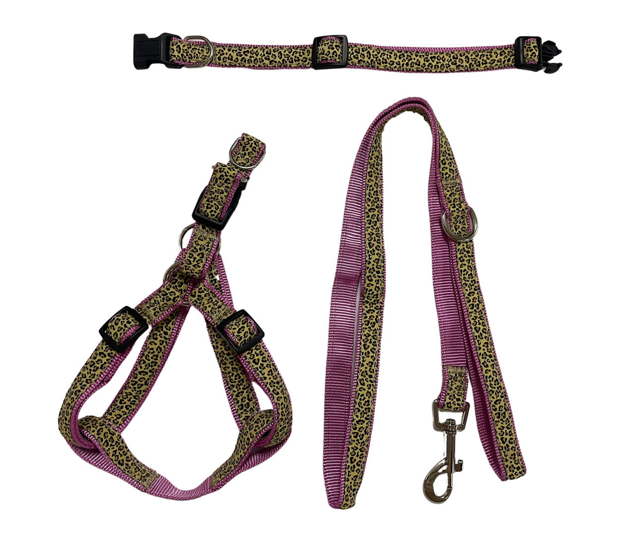 OUT OF STOCK!!! COLLAR, HARNESS & LEASH PINK