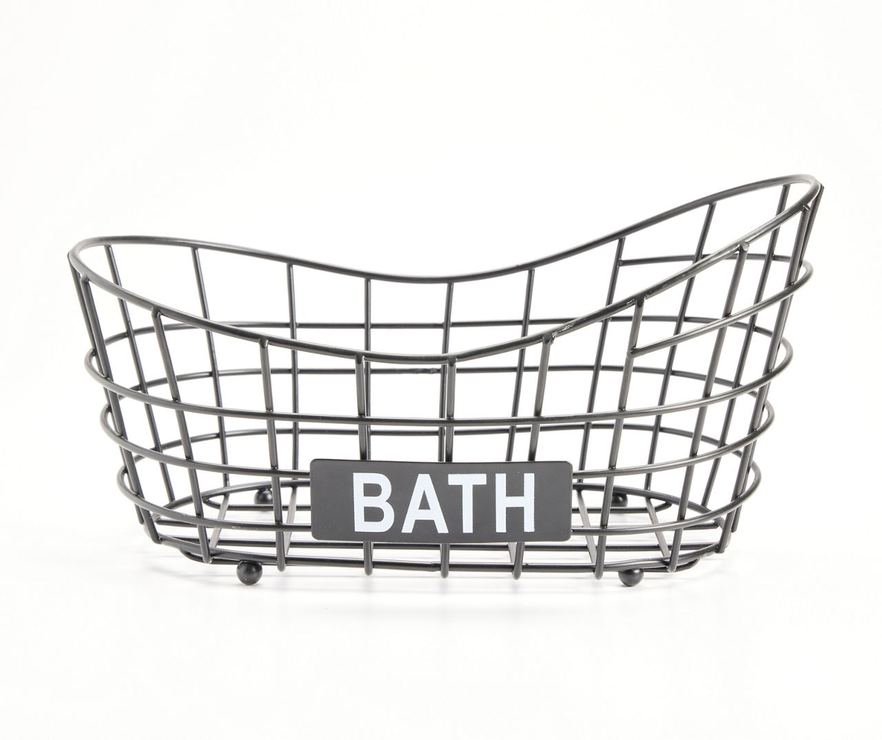 Real Living "Bath" Black Bathtub Wire Storage Basket Big Lots