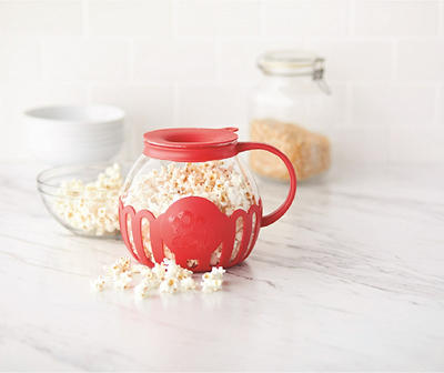 Ecolution Micro-Pop Red Microwave Popcorn Popper, 3 Quarts