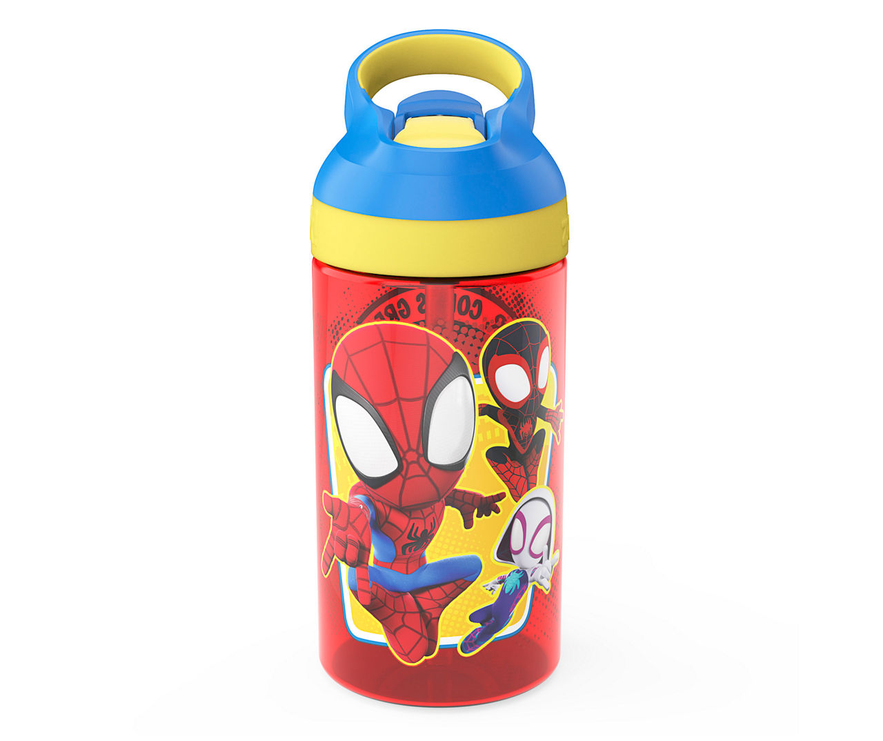 Spider-Man Stainless Steel Water Bottle with Built-In Straw