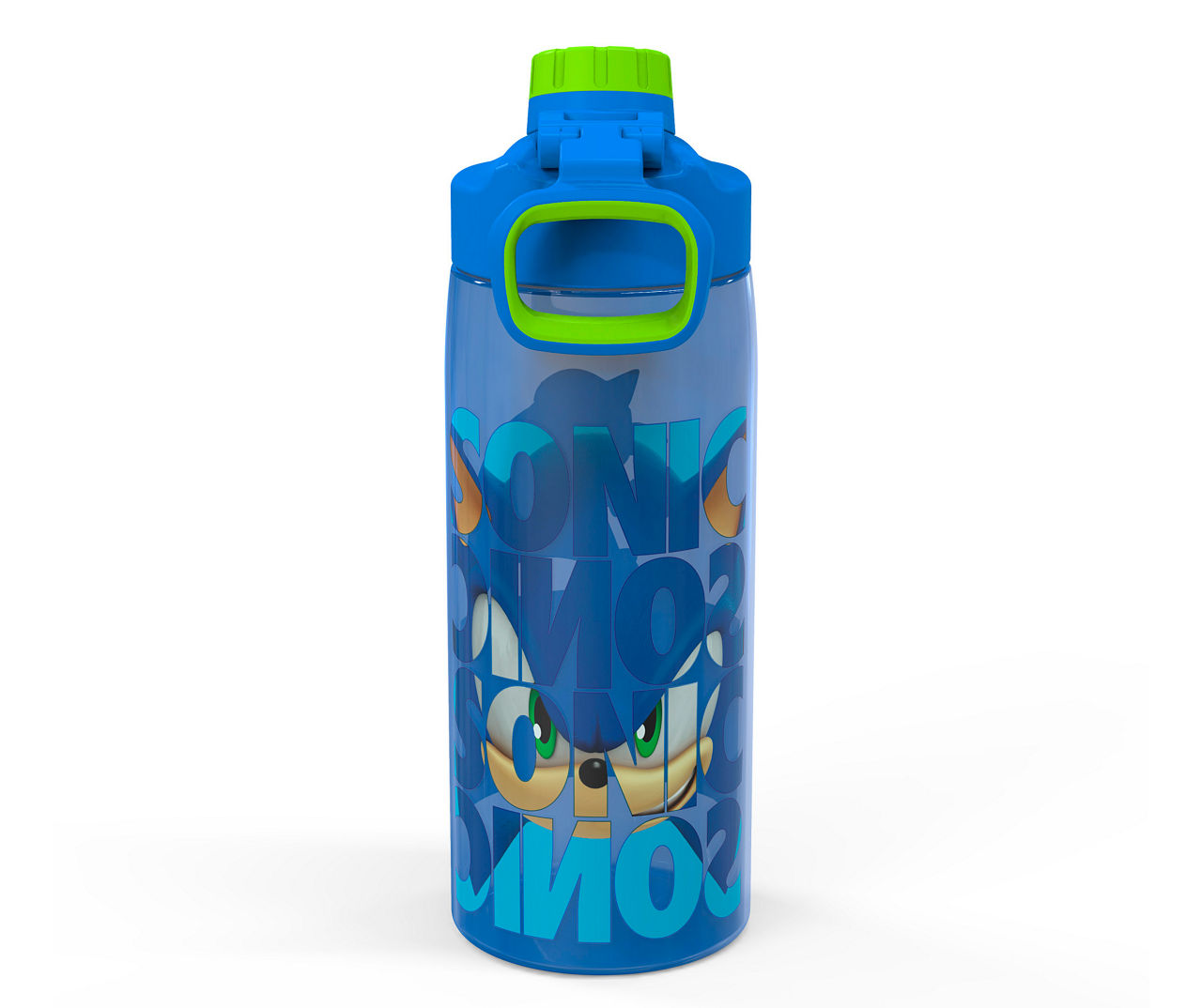 Sonic Atlantic Let's Roll Blue Spout Water Bottle, 16 oz.