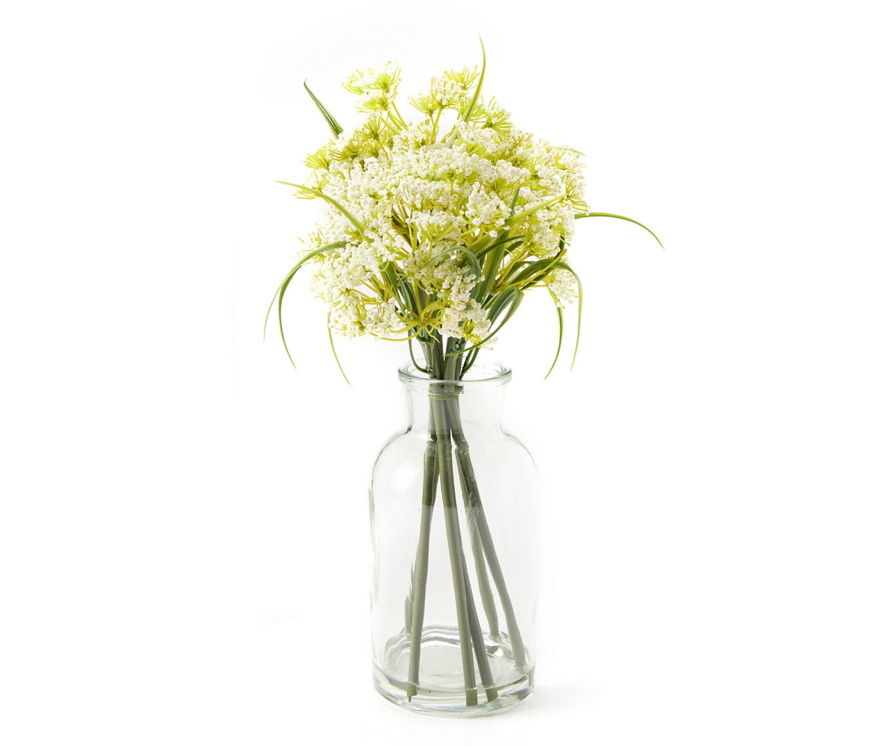 Real Living White Floral & Greenery in Glass Bud Vase Big Lots