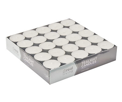 White Unscented Tealight Candles, 75-Pack
