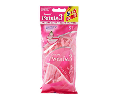 Pink 3-Blade Shaving Razors, 10-Pack