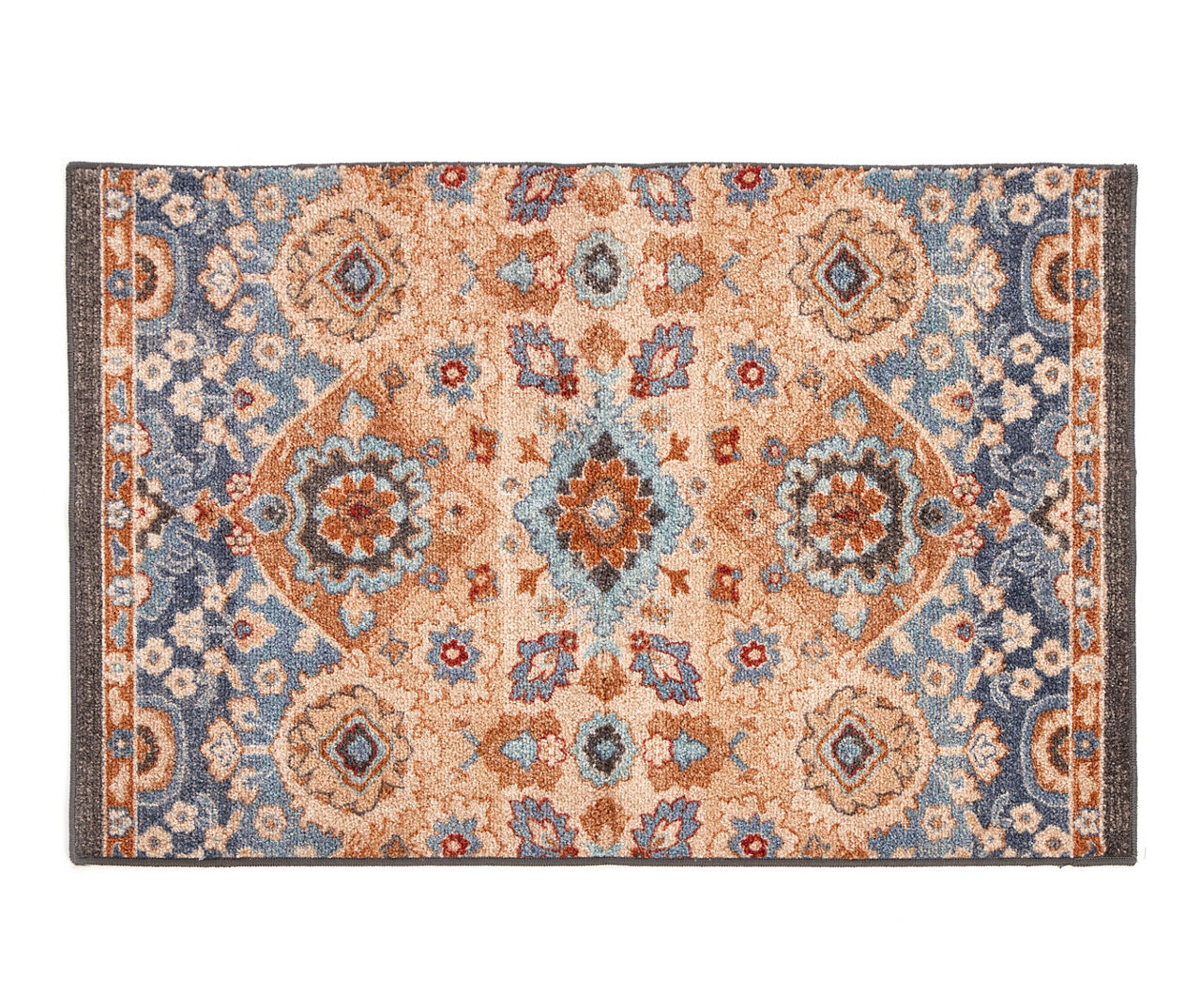 Broyhill Broyhill Blue & Tan Traditional Floral Accent Rug Big Lots