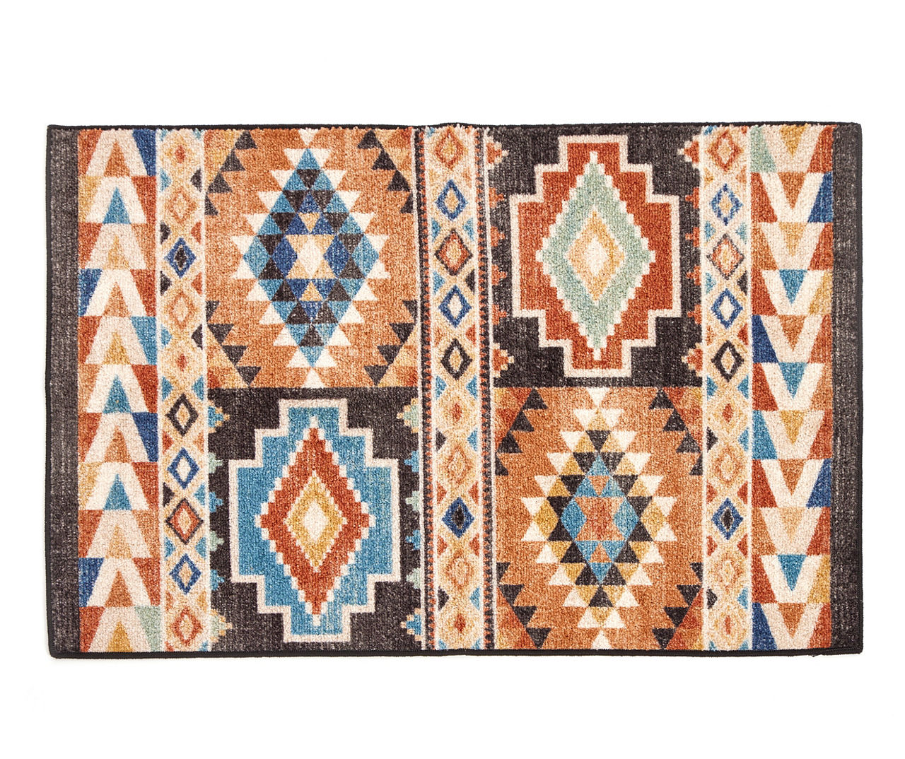 Broyhill Broyhill Orange Brown Geometric Accent Rug Big Lots   810602767 A0