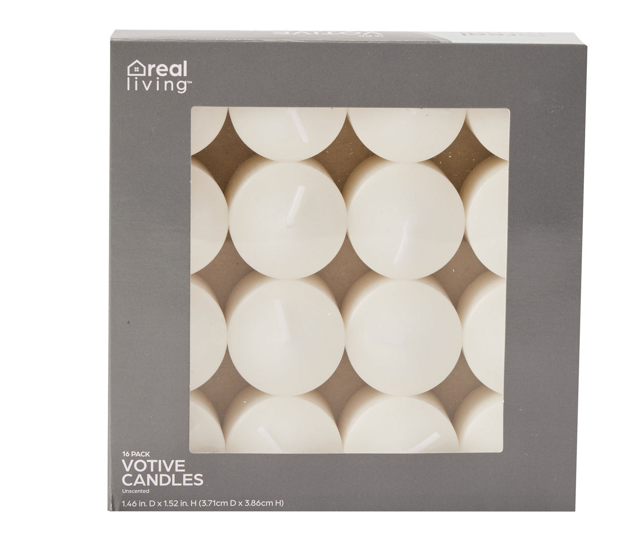 Real Living White Unscented Votive Candles, 16Pack Big Lots