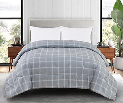Gray & White Plaid Full/Queen Comforter