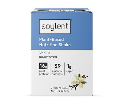 Soylent Vanilla Nutrition Shake, 4-Pack