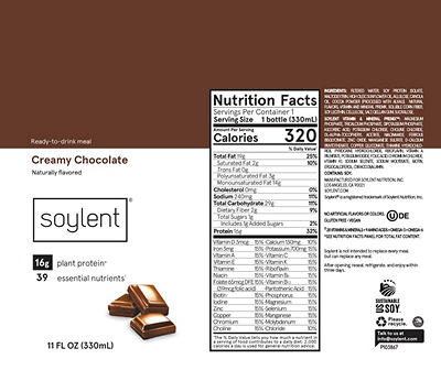 Soylent Creamy Chocolate Nutrition Shake, 4-Pack