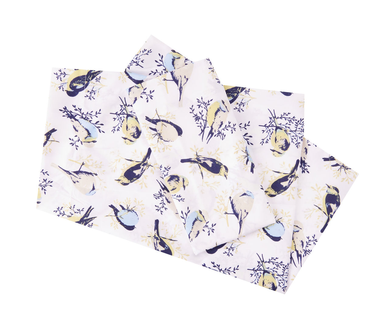 Bargain Bungalow White, Blue & Yellow Birds Twin 3Piece Microfiber