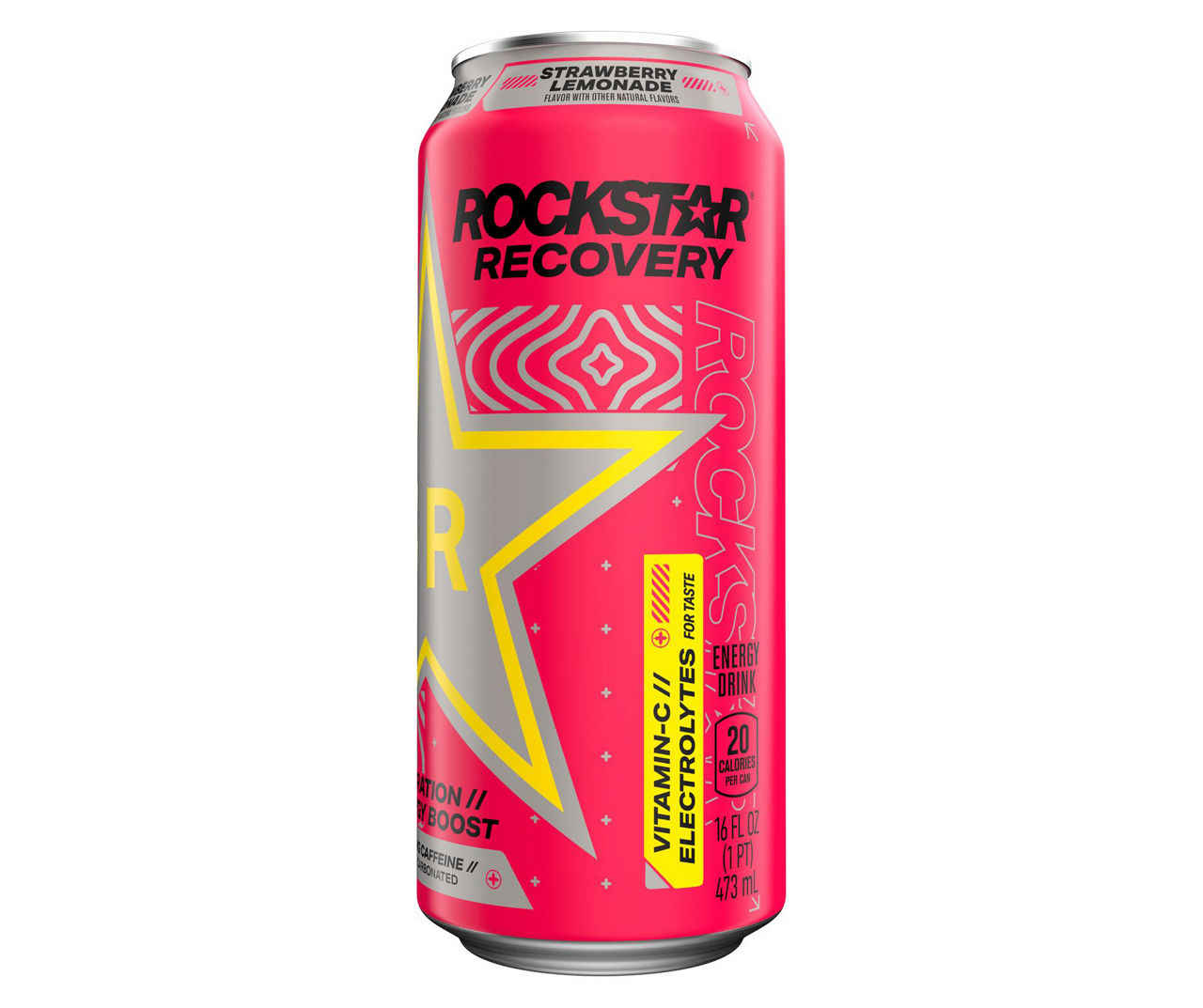 Rockstar Recovery Strawberry Lemonade Energy Drink, 16 Oz. Big Lots