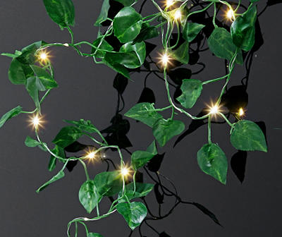 7' Warm White LED Green Vine String Lights, 3-Pack
