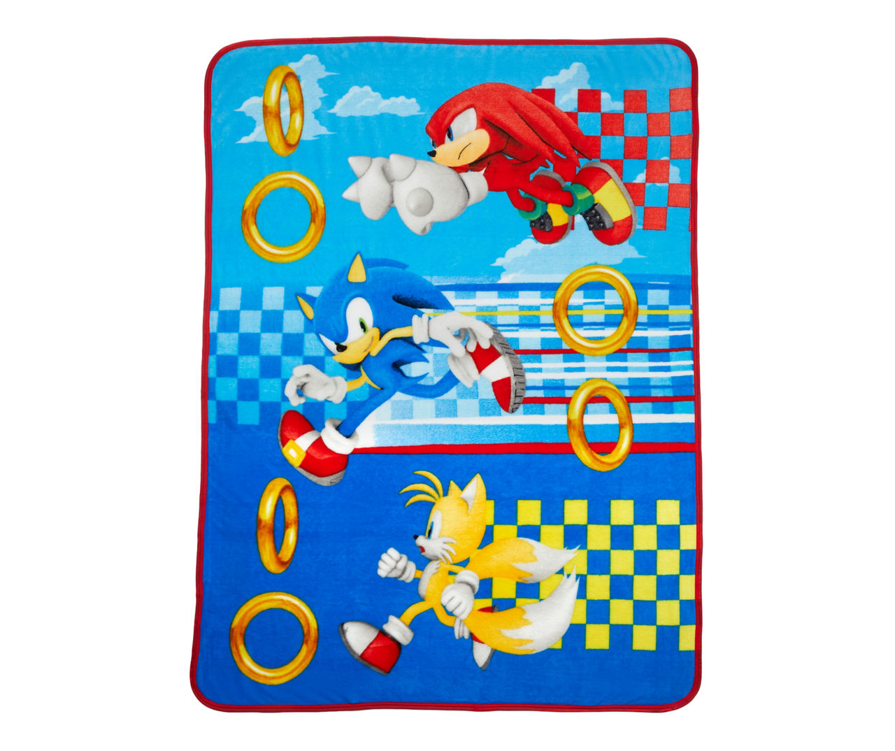 Sonic Rings for All Sonic, Knuckles & Tails Micro Raschel Throw, (46