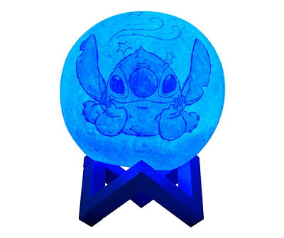 Lilo & Stitch White & Blue Stitch Multi-Color Moon Lamp