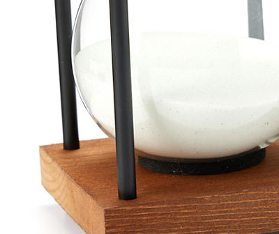 Sand Hourglass Wood & Metal Tabletop Decor 