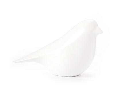 White Head Down Ceramic Bird Figurine