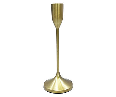 Gold Metal Taper Candle Holder, (10