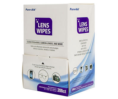 Lens Wipes, 200-Count
