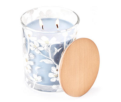 Almond Biscotti 2-Wick Floral Glass Candle, 16 Oz.