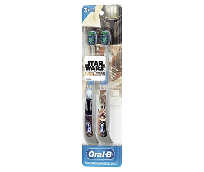 Oral B Star Wars The Mandalorian Toothbrush, 2-Pack