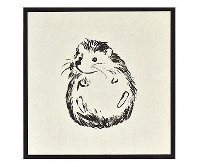 Hedgehog Line Art Box Plaque