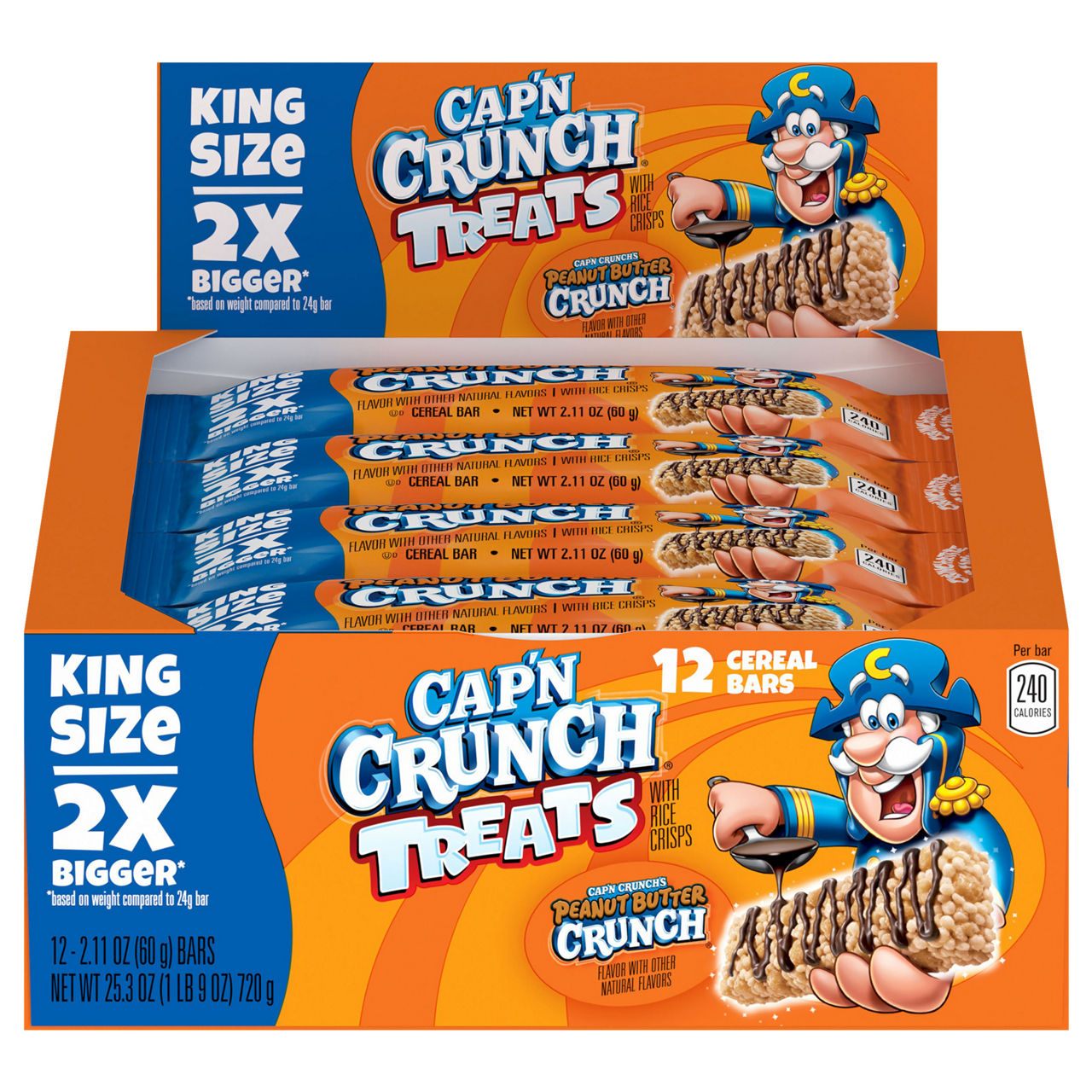 Quaker Cap'n Crunch's Peanut Butter Crunch Cereal Bar, 12-Pack | Big Lots
