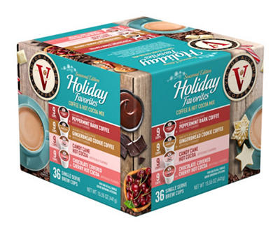 Holiday Favorites Coffee & Cocoa Variety 36-Pack Single Serve Brew Cups