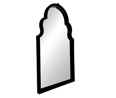 Black Moroccan Framed Wall Mirror, (23.3