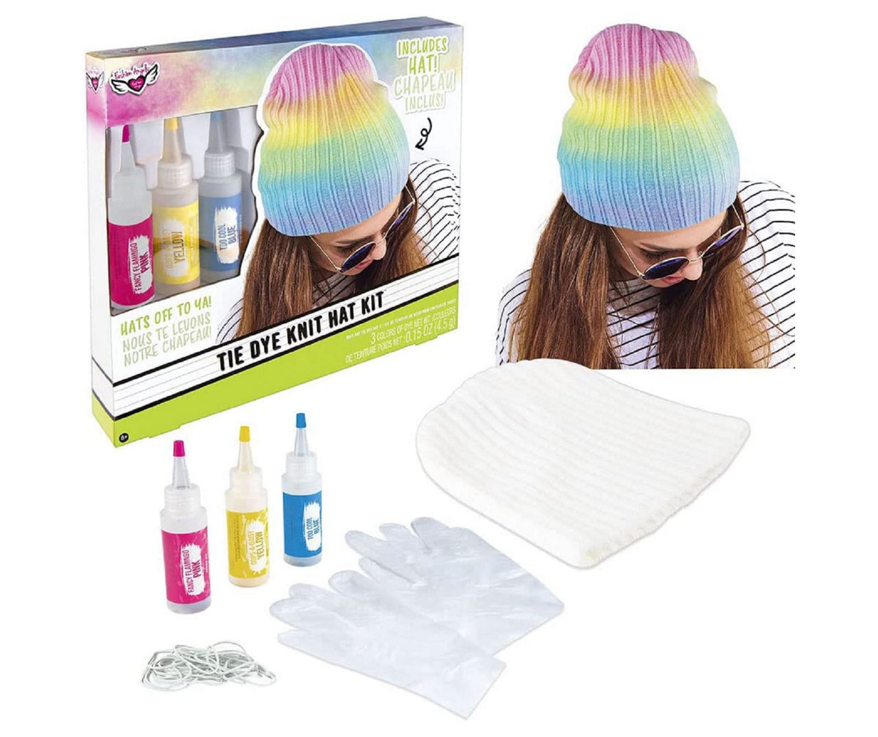 Fashion Angels TieDye Knit Hat Kit Big Lots