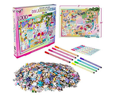 Fashion Angels Color & Bling DIY 1,000-Piece Jigsaw Puzzle