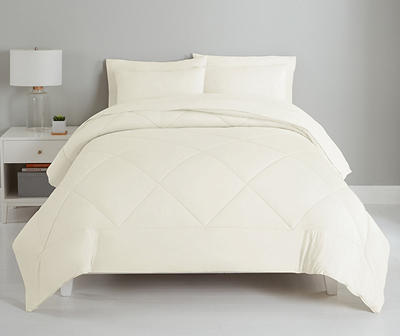 Egret Diamond-Quilted Queen 7-Piece Comforter Set