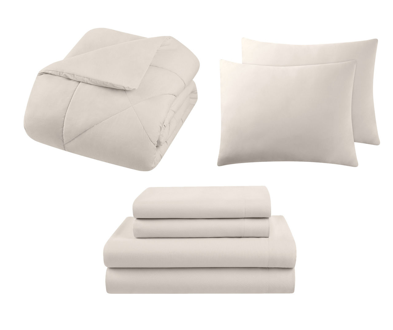Pumice Stone Diamond-Quilted Full 7-Piece Comforter Set