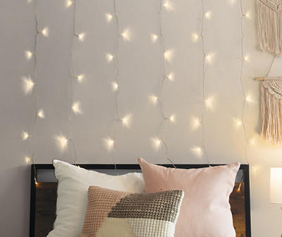Warm White Cascading Curtain Lights, (3.5' x 5')