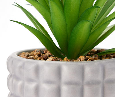 Euphoric Expression Artificial Succulent in Gray Bubble Ceramic Pot