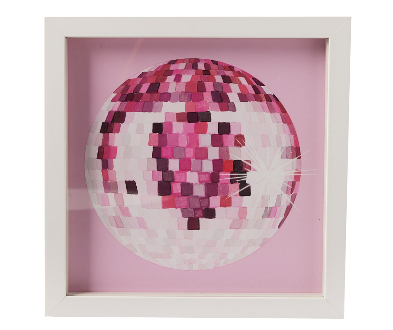 Disco Ball in Orange Pink' Poster, picture, metal print, paint by  DesignMindsBoutique