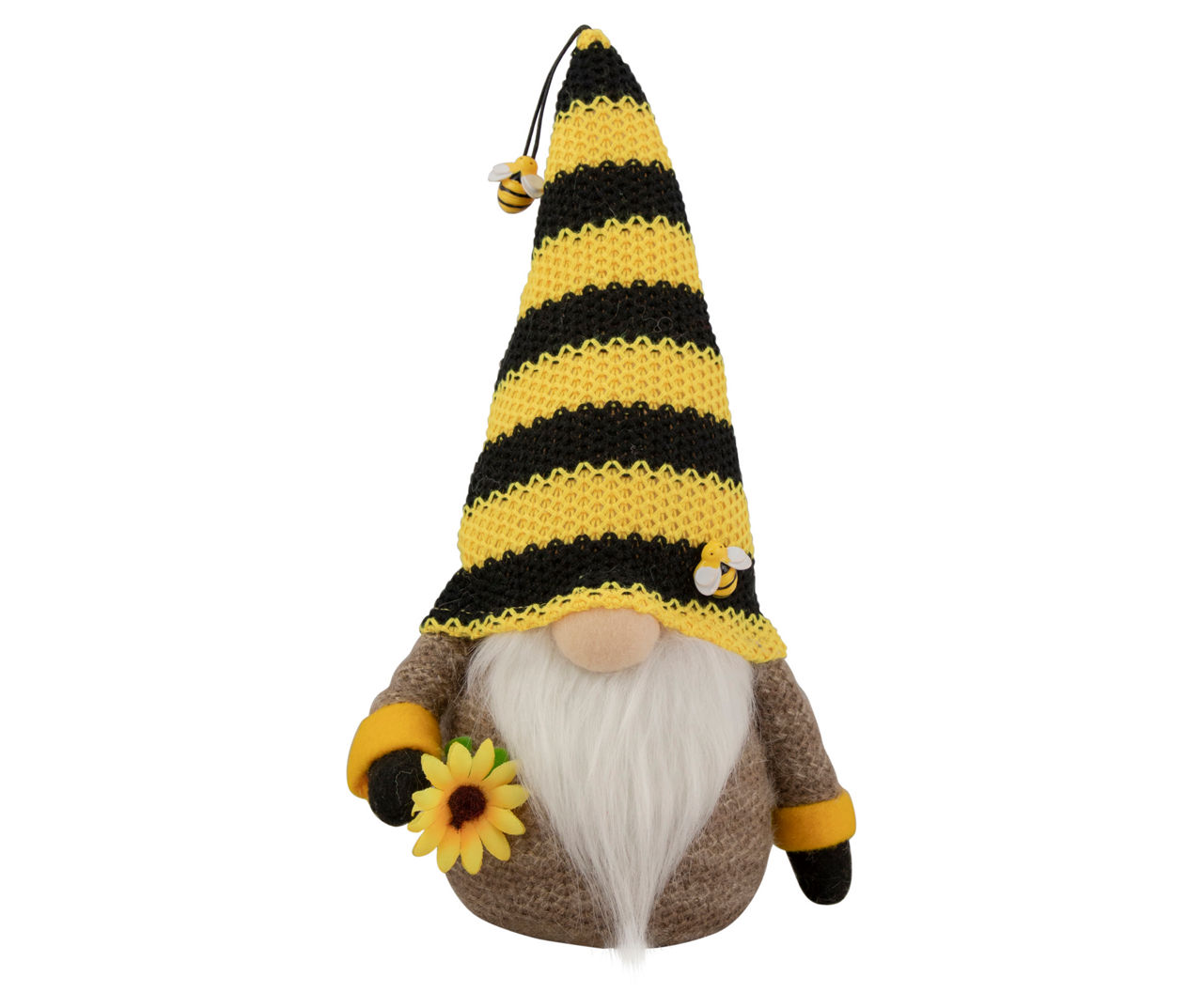 Fabric Sitting Bumblebee Gnomes with LED Body Table Decor, Set of 2