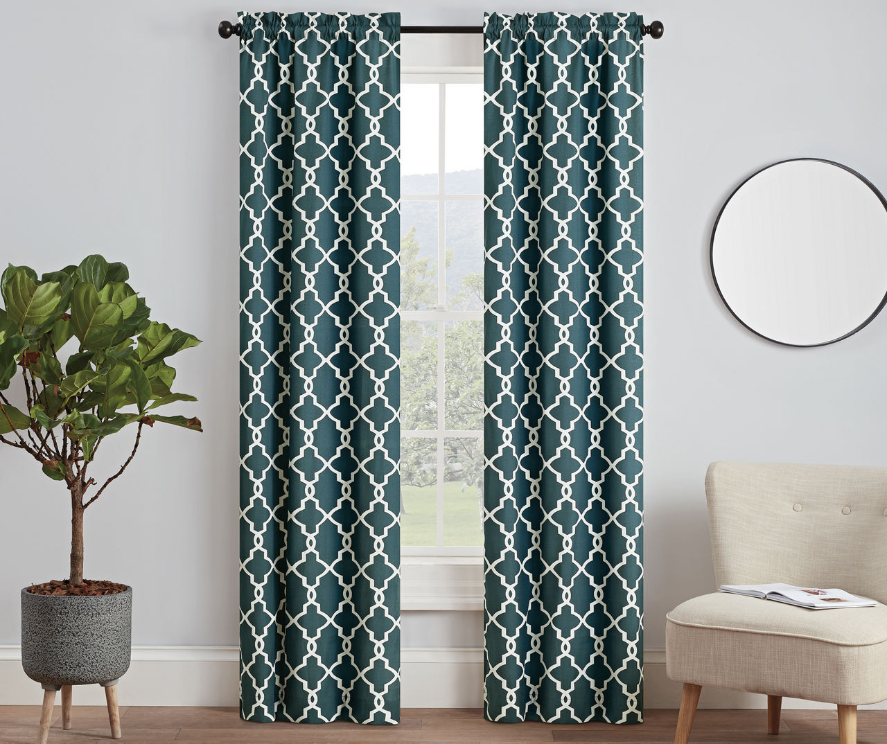 Pairs to Go Pairs to Go Vickery Lattice Rod Pocket Curtain Panel Pair