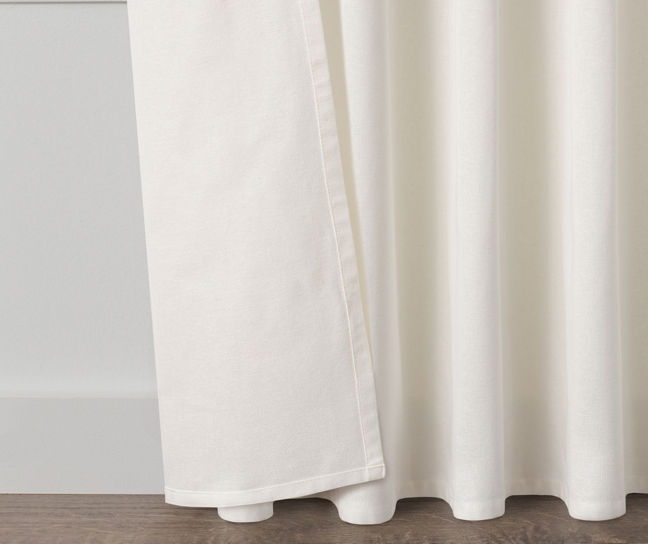 Mercantile Lucinda Ivory Light-Filtering Ring-Top Valance, (84