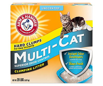 Unscented Multi-Cat Clumping Litter, 20 Lbs.