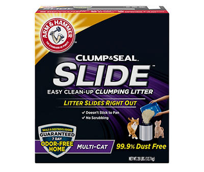 Clump & Seal Slide Multi-Cat Clumping Litter, 28 lbs.