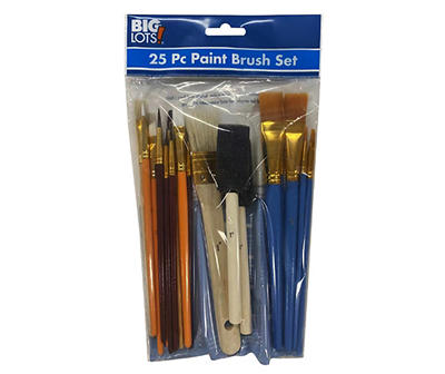 25-Count Assorted Paintbrush Set