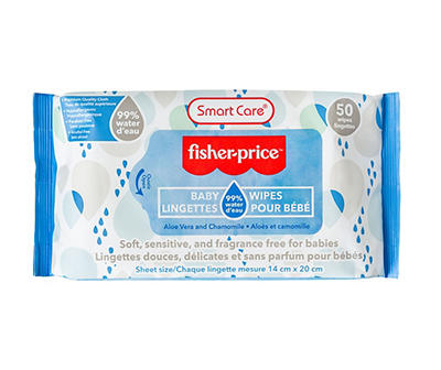 Baby 99 Percent Water Wipes, 50-Pack