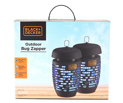 Black Electric Outdoor Bug Zappers, 2-Pack