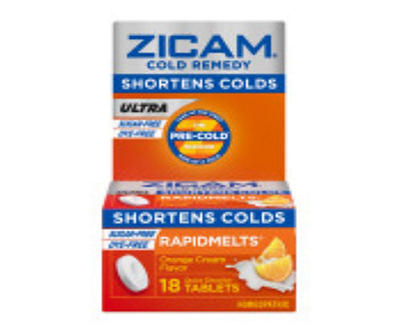 Zicam Orange Cream Ultra Cold Remedy Tablets, 18-Count