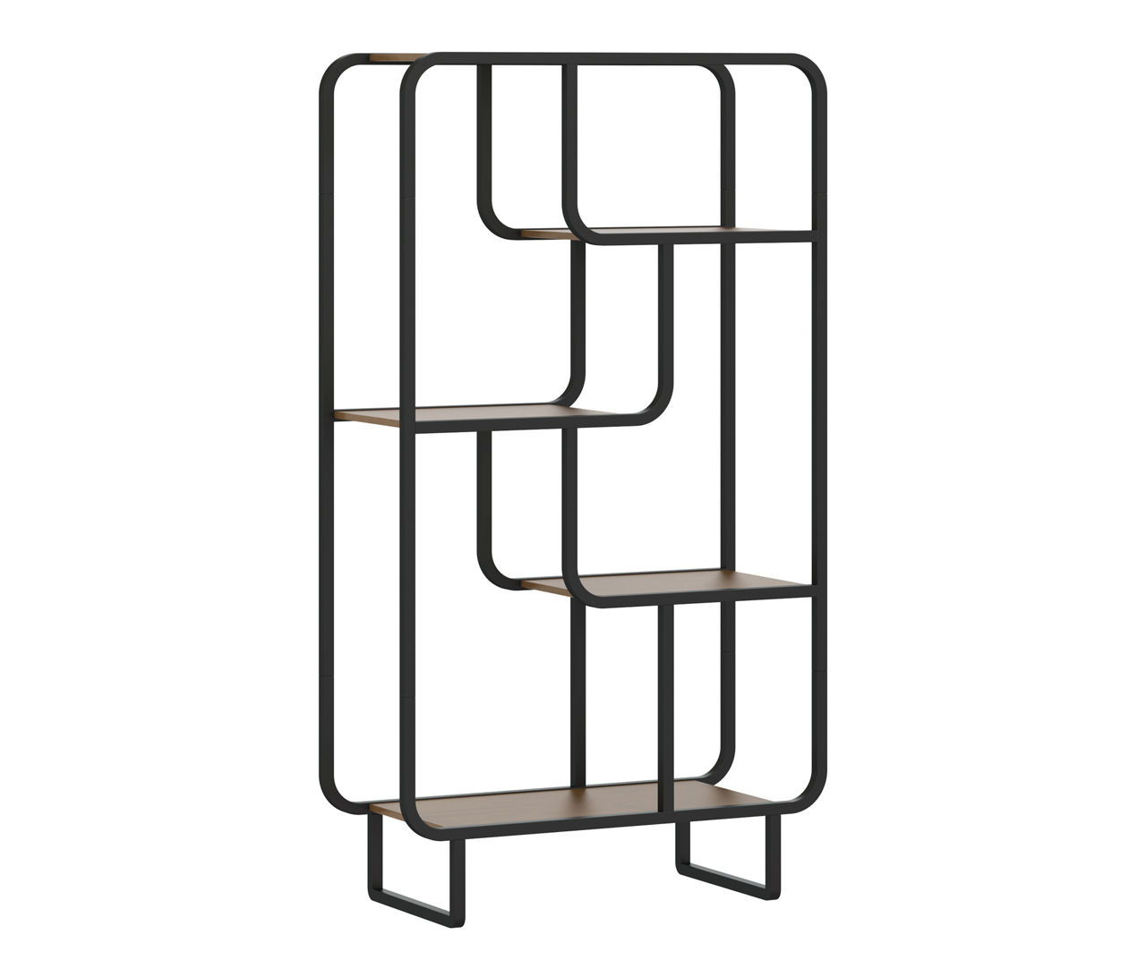 Bookshelf with store rounded corners