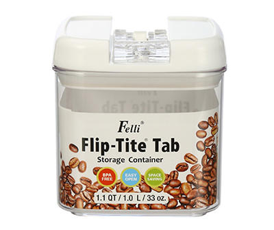 Felli Flip-Tite Tab Storage Container, 1.1 Qt.